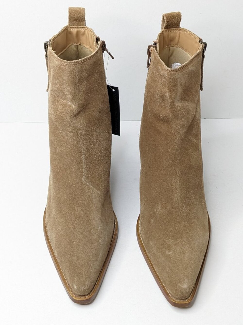 House of Harlow 1960 Western Ankle Booties Taupe Suede Womens 9 - Picture 3 of 6